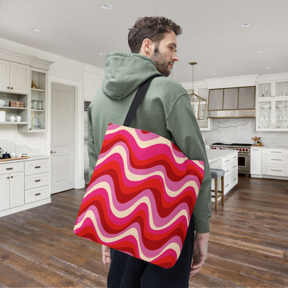 Blush Frequency Canvas Tote Bag
