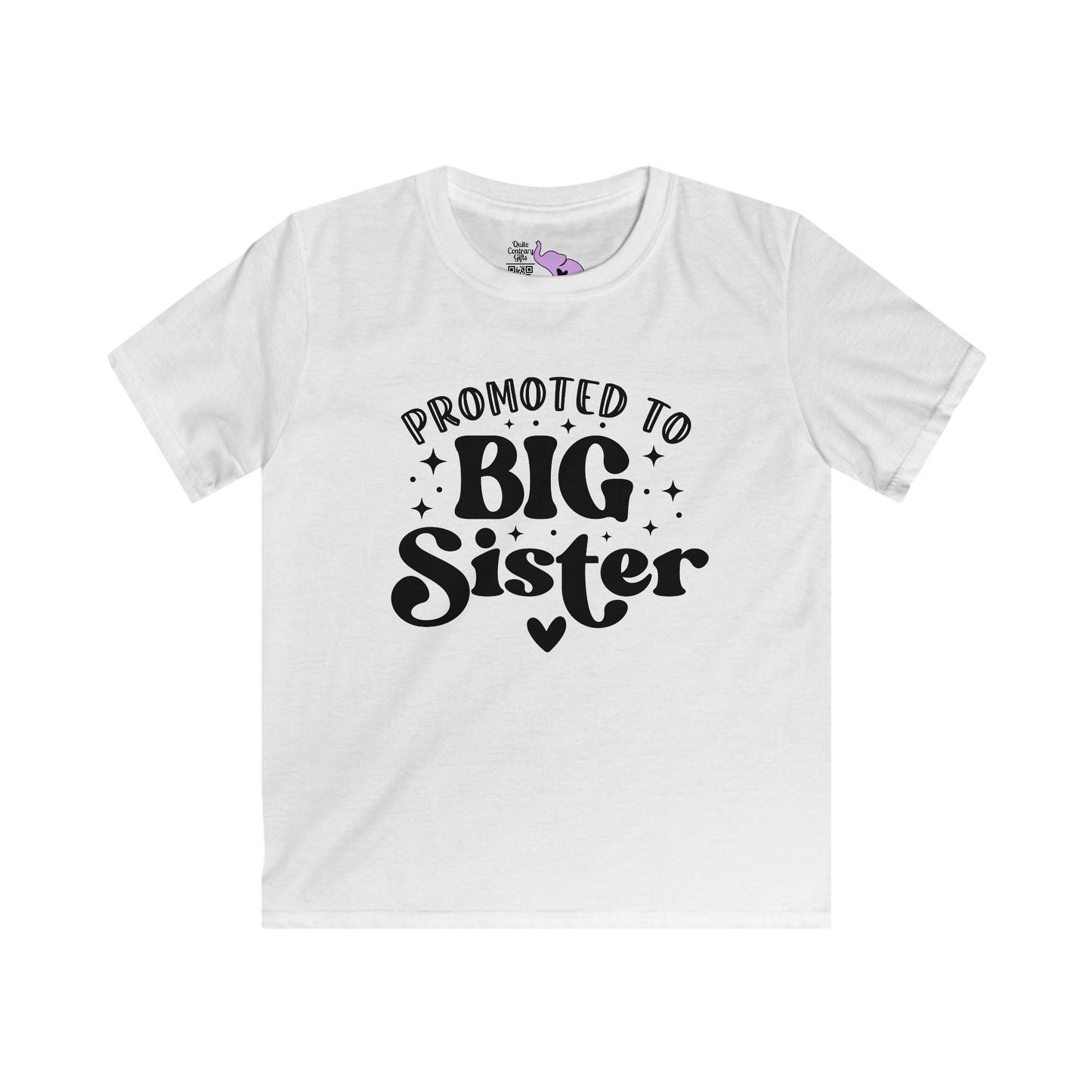 Promoted to Big Sister Youth Softstyle Tee