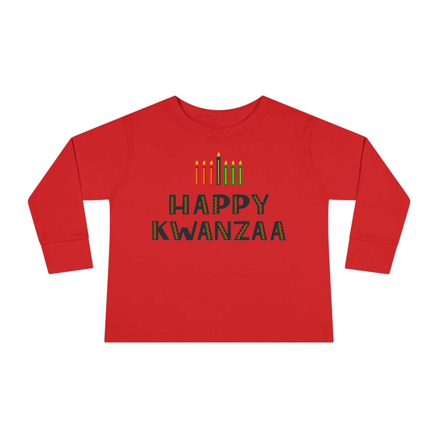 Happy Kwanzaa (Kinara)Toddler Long Sleeve Tee