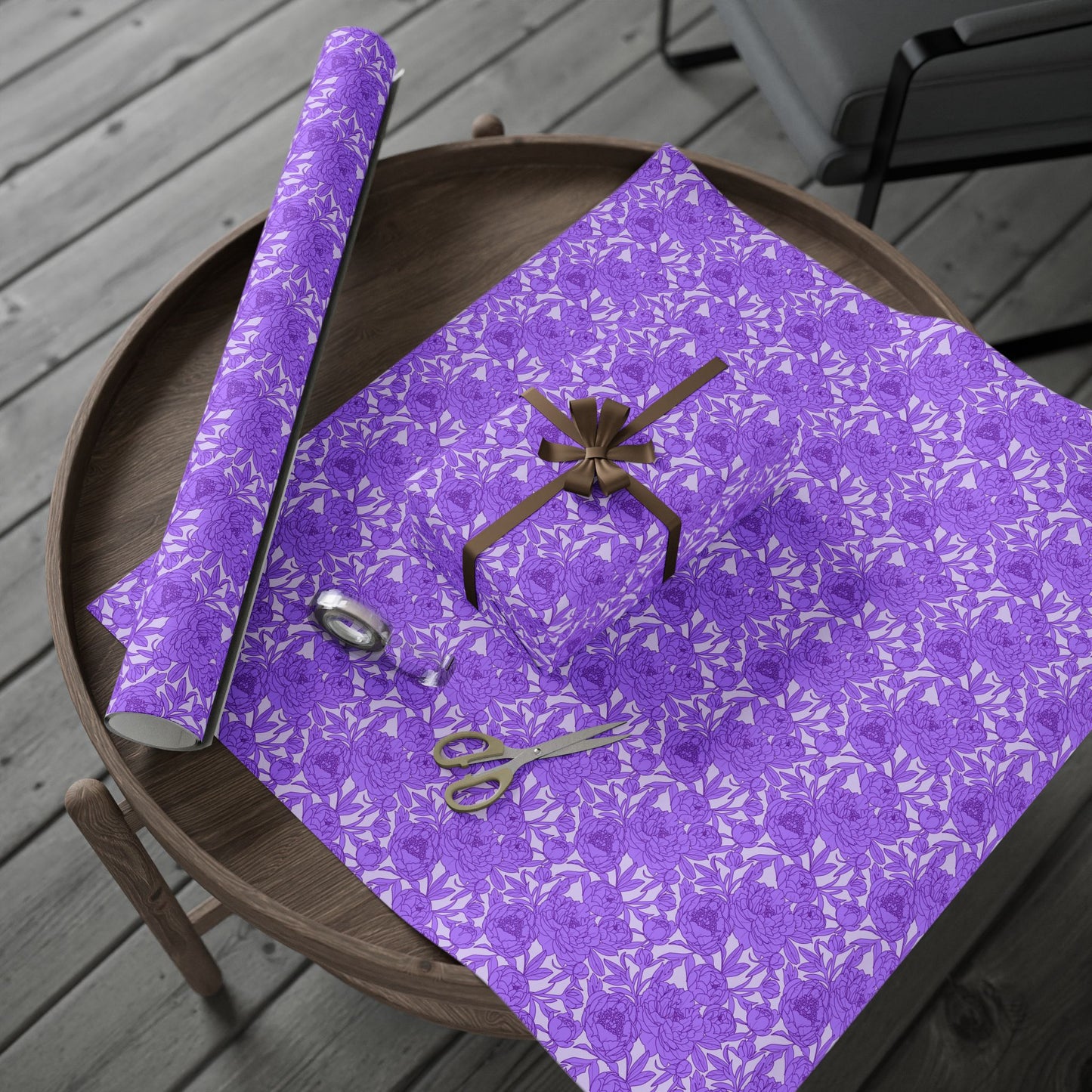 Lavender Peony Symphony Wrapping Paper