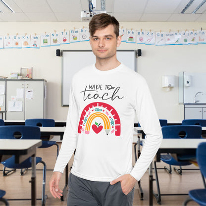 Made to Teach Rainbow Adult Long Sleeve Tee