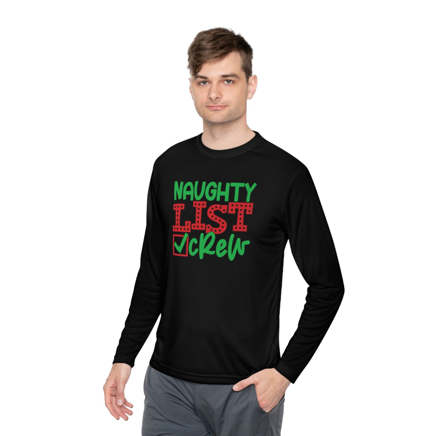 Naughty List Crew Adult Long Sleeve Tee