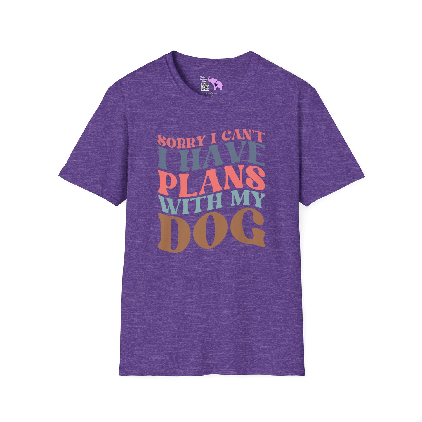 Sorry I Can't I Have Plans With My Dog Adult T-shirt