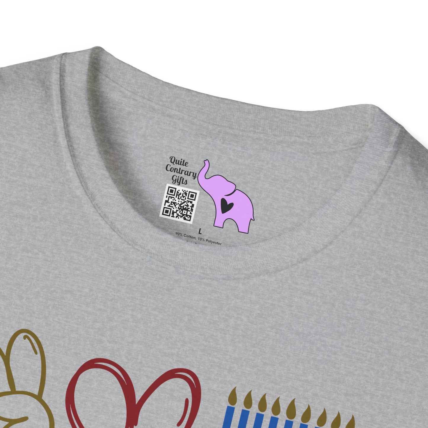 Peace Love Hanukkah Adult T-shirt