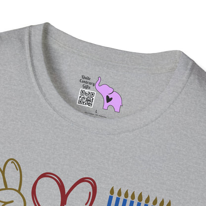 Peace Love Hanukkah Adult T-shirt