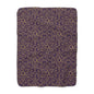Oriental Purple/Gold Floral Fleece Blanket