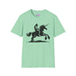 Bigfoot Rides A Unicorn Adult T-shirt