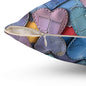 Color Pop Leather Hearts Throw Pillow