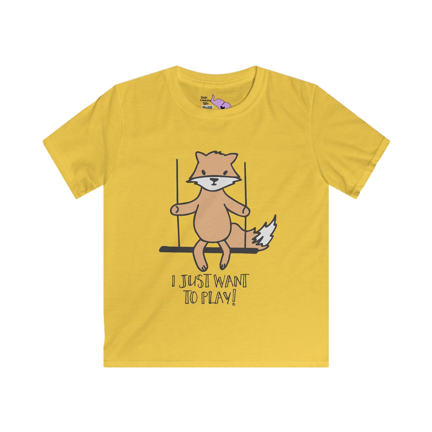 I Just Want To Play (Fox) Kids Softstyle Tee