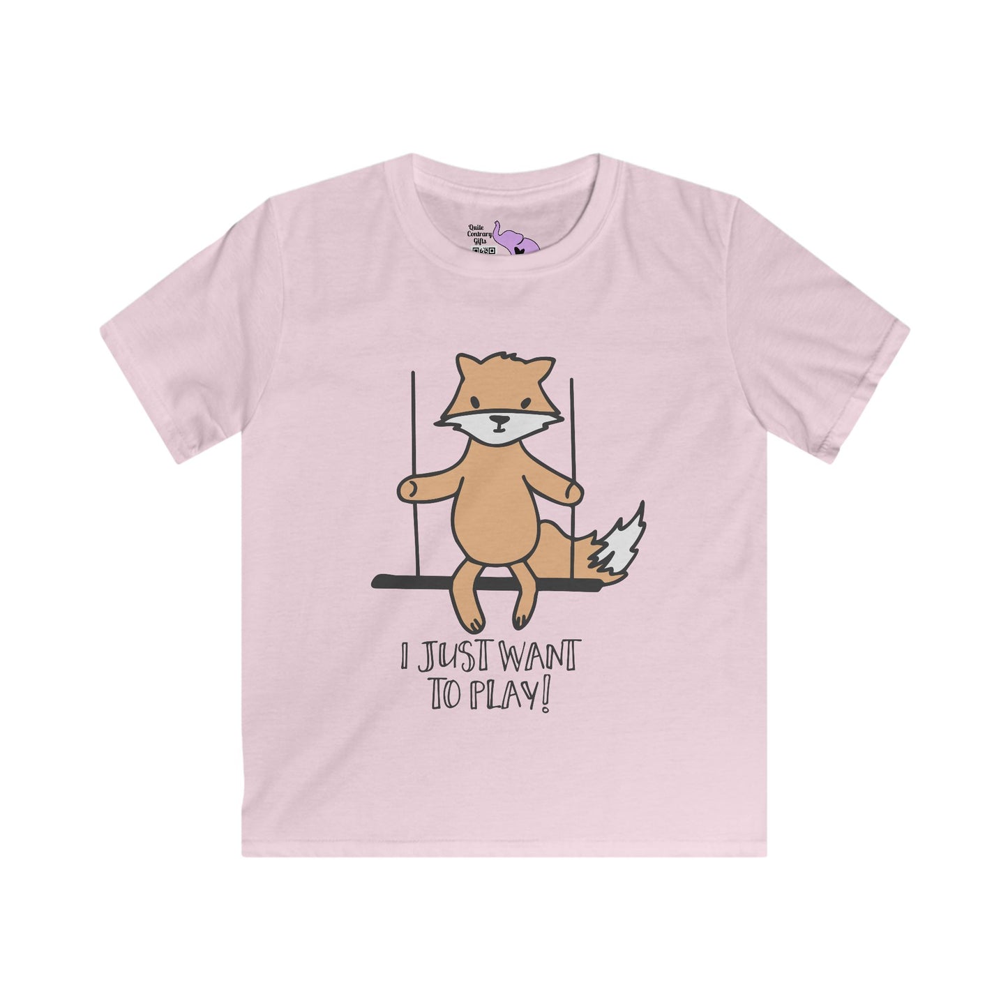 I Just Want To Play (Fox) Kids Softstyle Tee