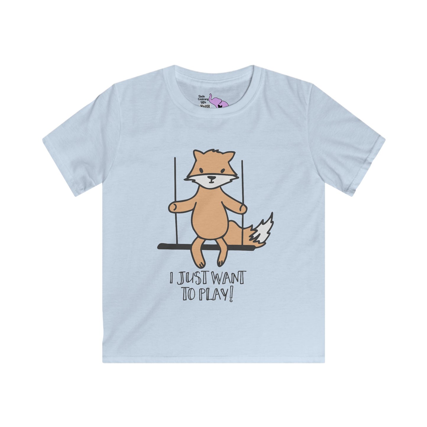 I Just Want To Play (Fox) Kids Softstyle Tee