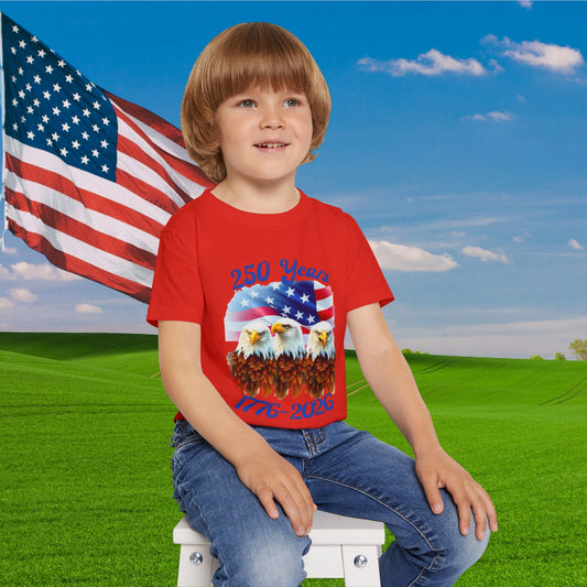 Three Eagles 250 Years 1776-2026 Heavy Cotton™ Toddler T-shirt