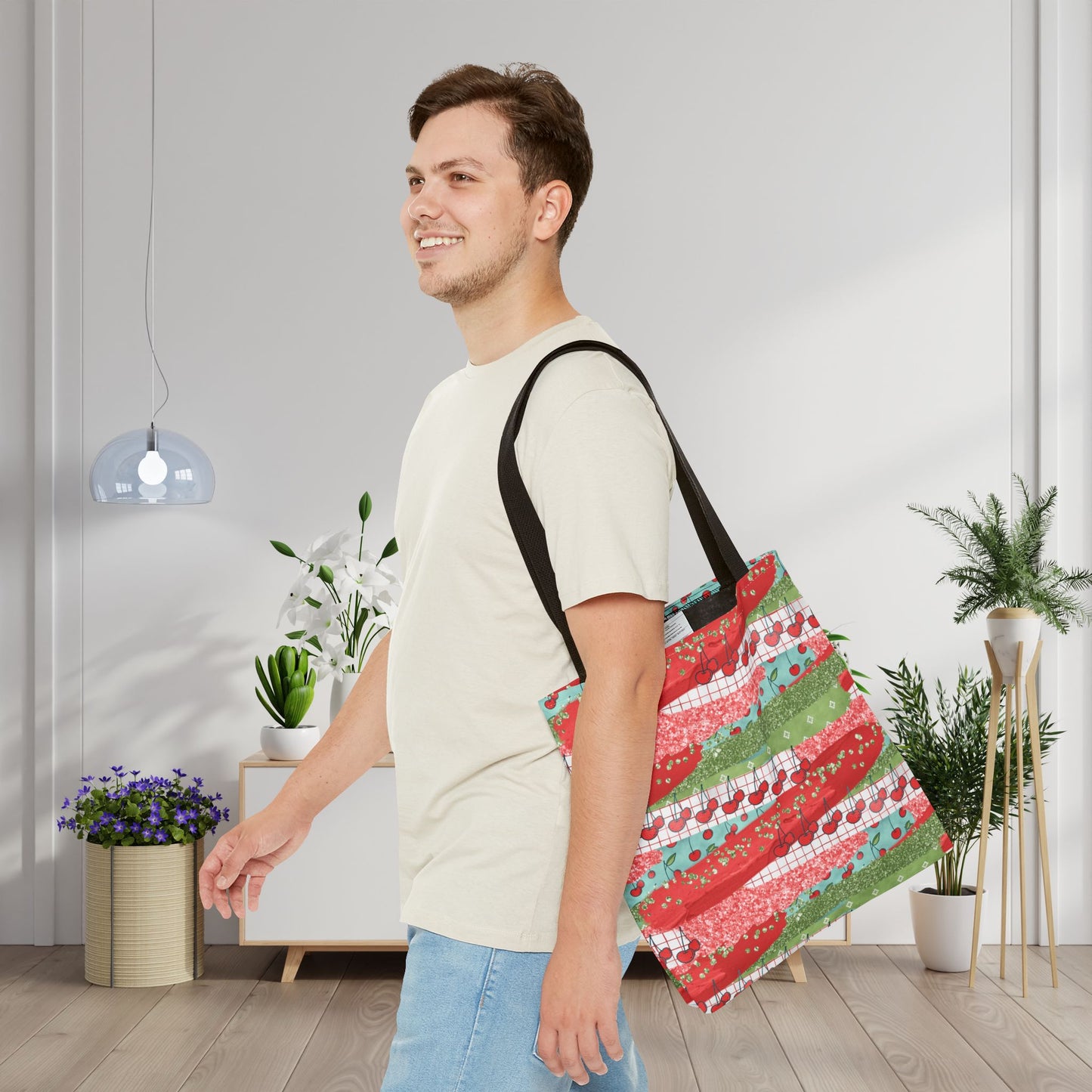 Cherry Lane Canvas Tote Bag