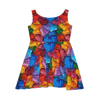 Palette Knife Hearts Women's Skater Dress