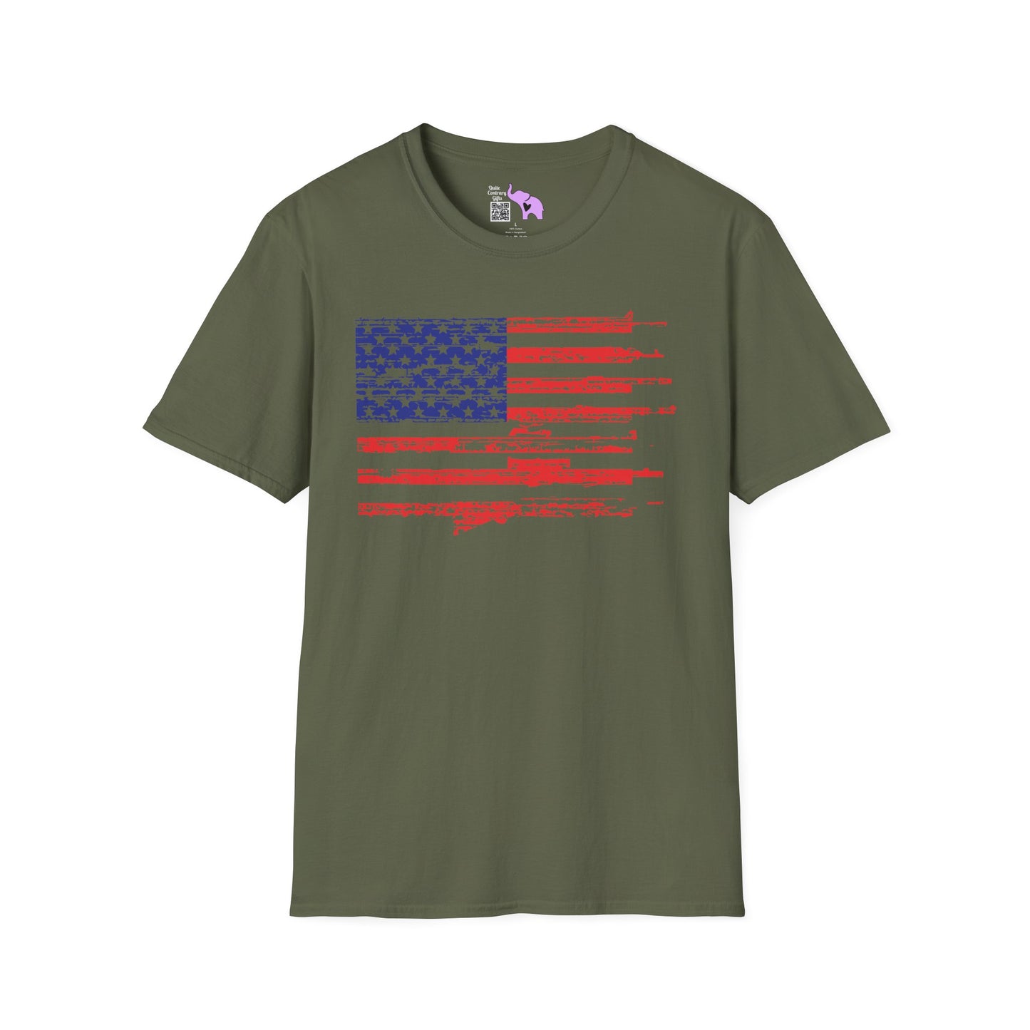 Gun Flag Adult T-shirt