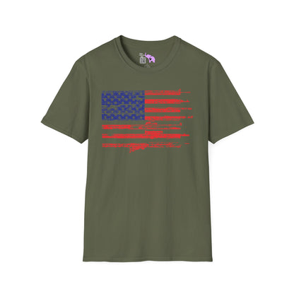 Gun Flag Adult T-shirt