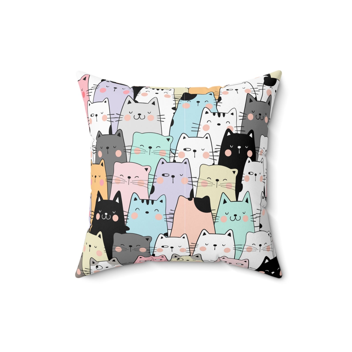 Cartoon Cats Throw Pillow