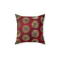 Majestic Crimson Daisies Throw Pillow