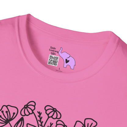 Just One More Chapter (Flowers and Open Book) Adult T-shirt