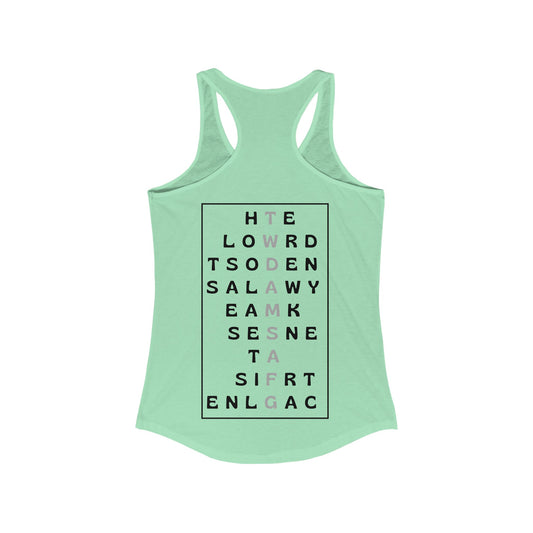 The World Doesn't Always Make Sense At First Glance Women's Ideal Racerback Tank