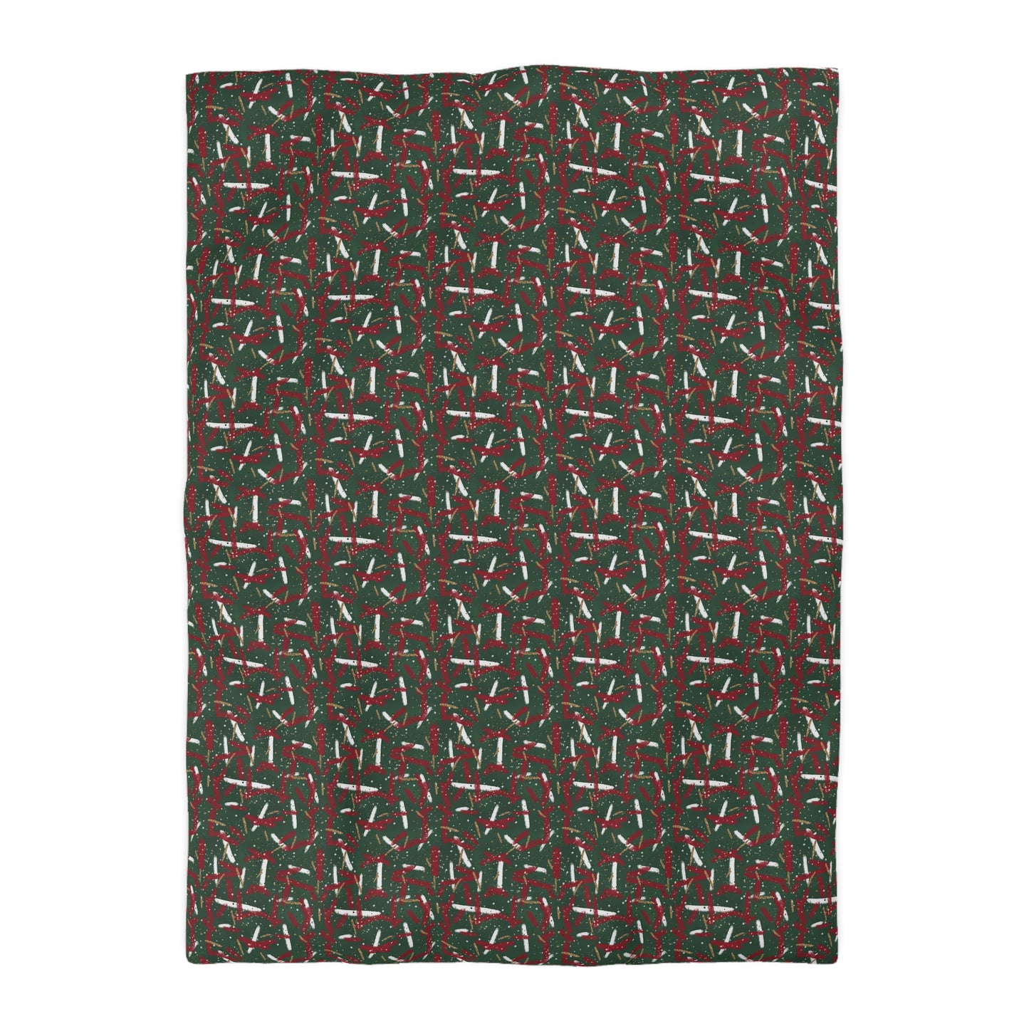 Holiday Brushstrokes Microfiber Duvet Cover
