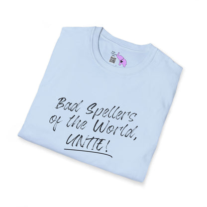 Bad Spellers of the World, Untie! Adult T-shirt