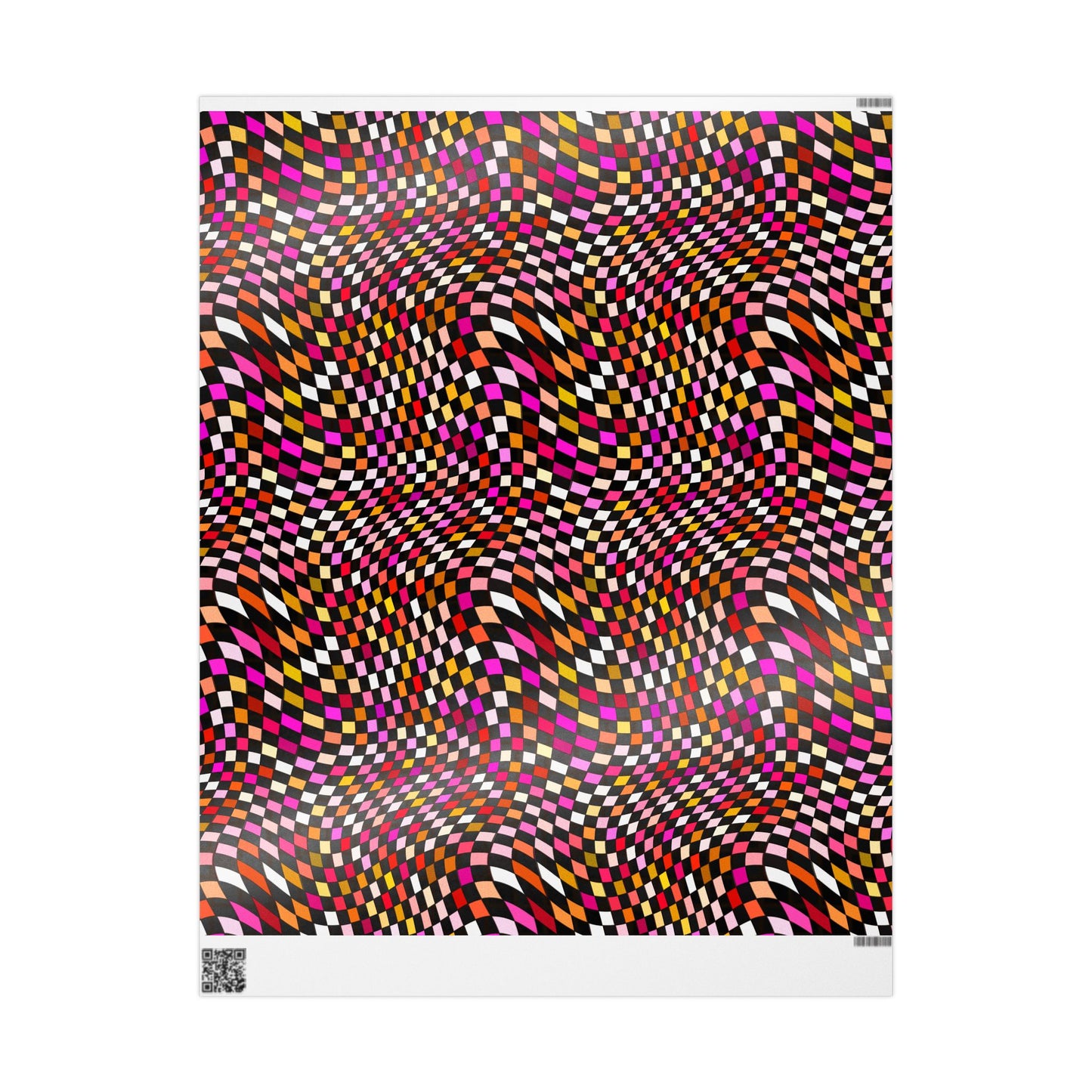 Warped Red Checkered Wrapping Paper
