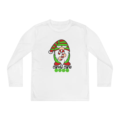 Candy Cane Crew Gnome Youth Long Sleeve Tee