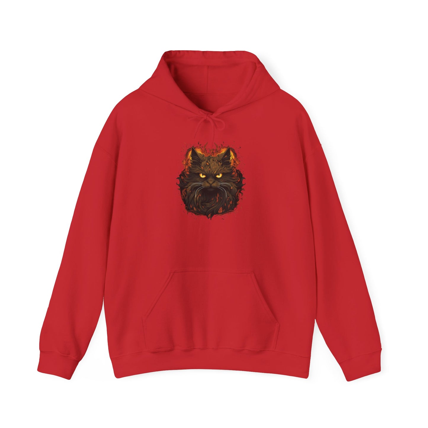 Creepy Black Cat Heavy Blend™ Hooded Sweatshirt