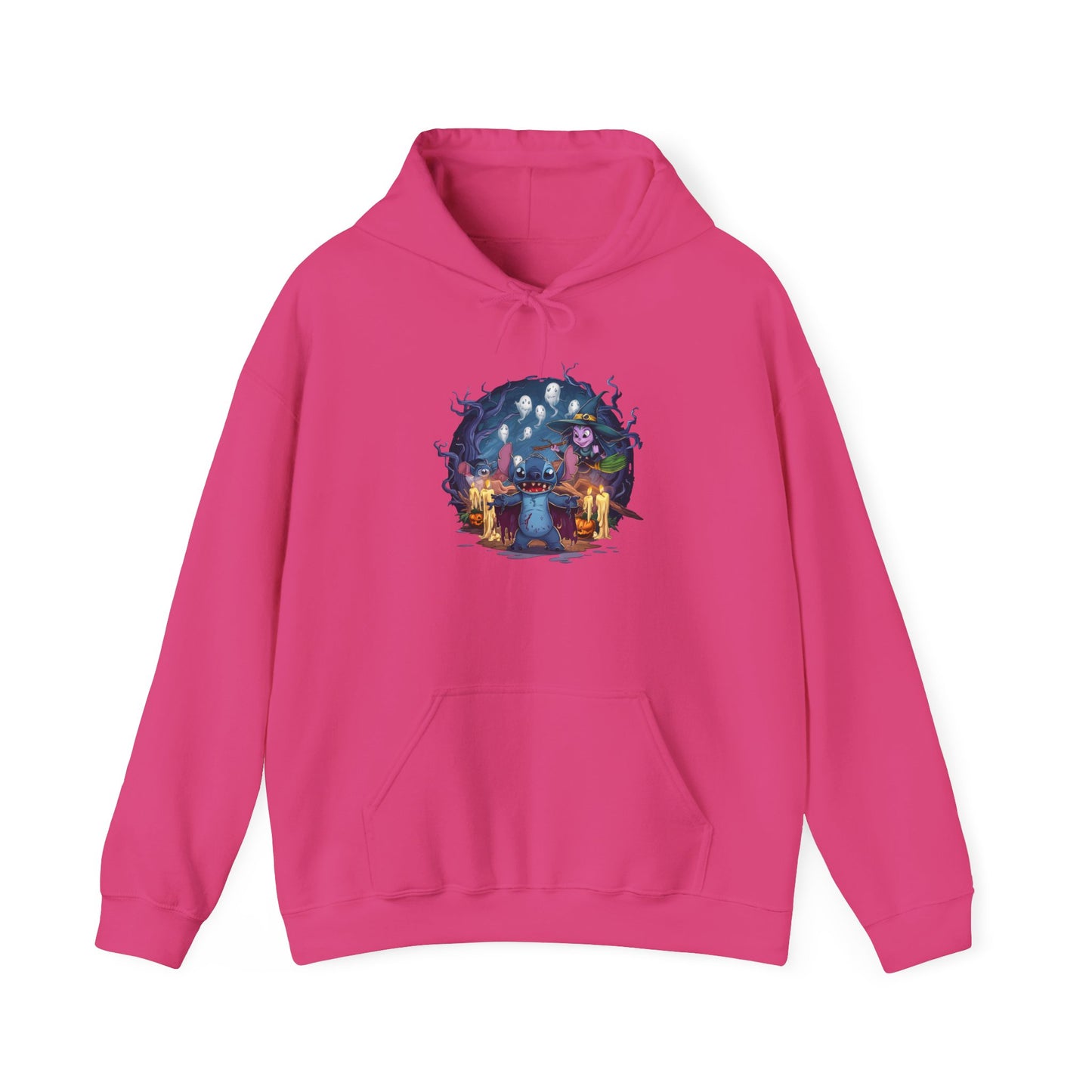 Spooky Stitch Ghosts and Witch Heavy Blend™ Hooded Sweatshirt