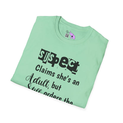 Suspect Claims She's An Adult But Still Orders The Chicken Tendies Adult T-shirt