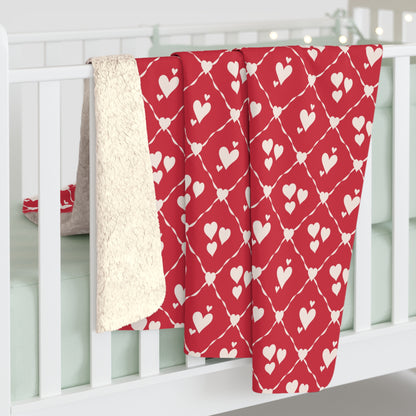 Sweetheart Trellis Fleece Blanket