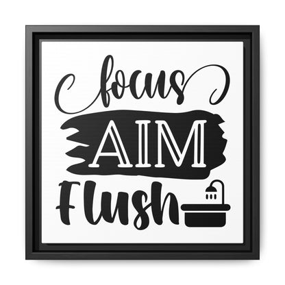 Focus Aim Flush 2 Framed Canvas Bathroom Art