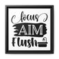 Focus Aim Flush 2 Framed Canvas Bathroom Art
