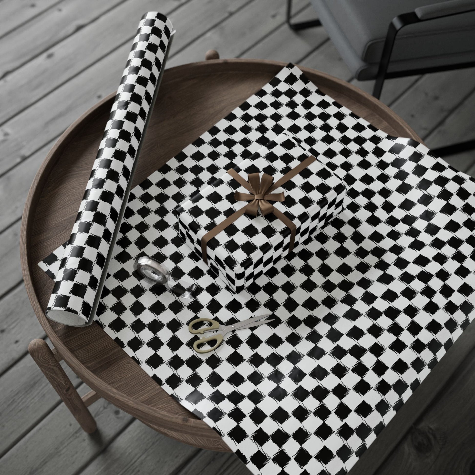 Distorted Check Wrapping Paper