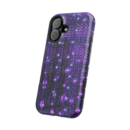 Purple Raindrops MagSafe® Compatible Tough Case for iPhone