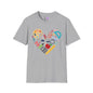 School Supplies Heart Adult T-shirt