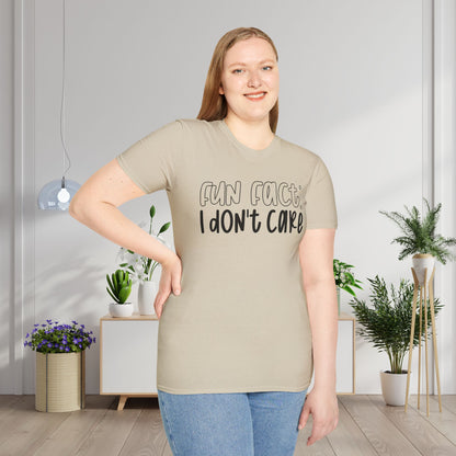 Fun Fact I Don't Care Adult T-shirt