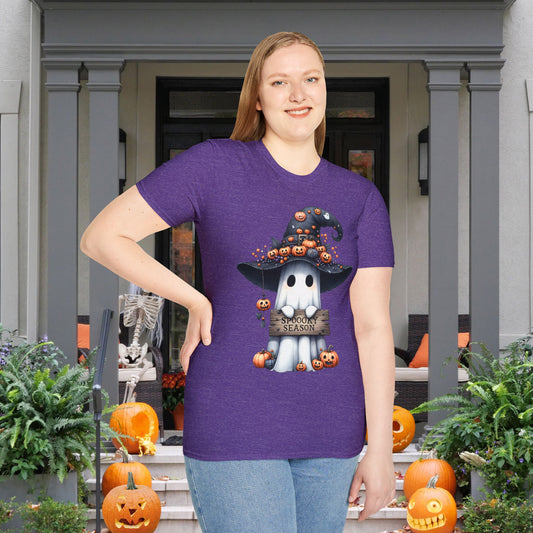 Spooky Season Cute Ghost Adult T-shirt