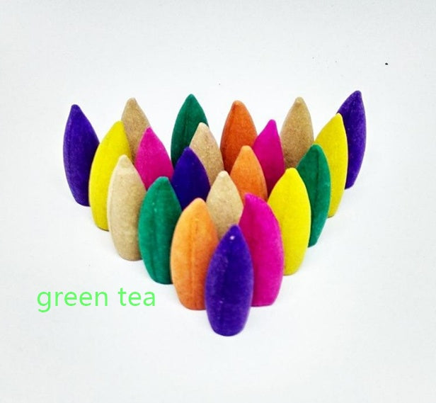 Variety Backflow Incense Cones Green Tea, Jasmine, Lavender, Lily, Rose, Sandalwood