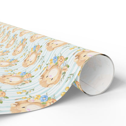Lions in Bloom Wrapping Paper