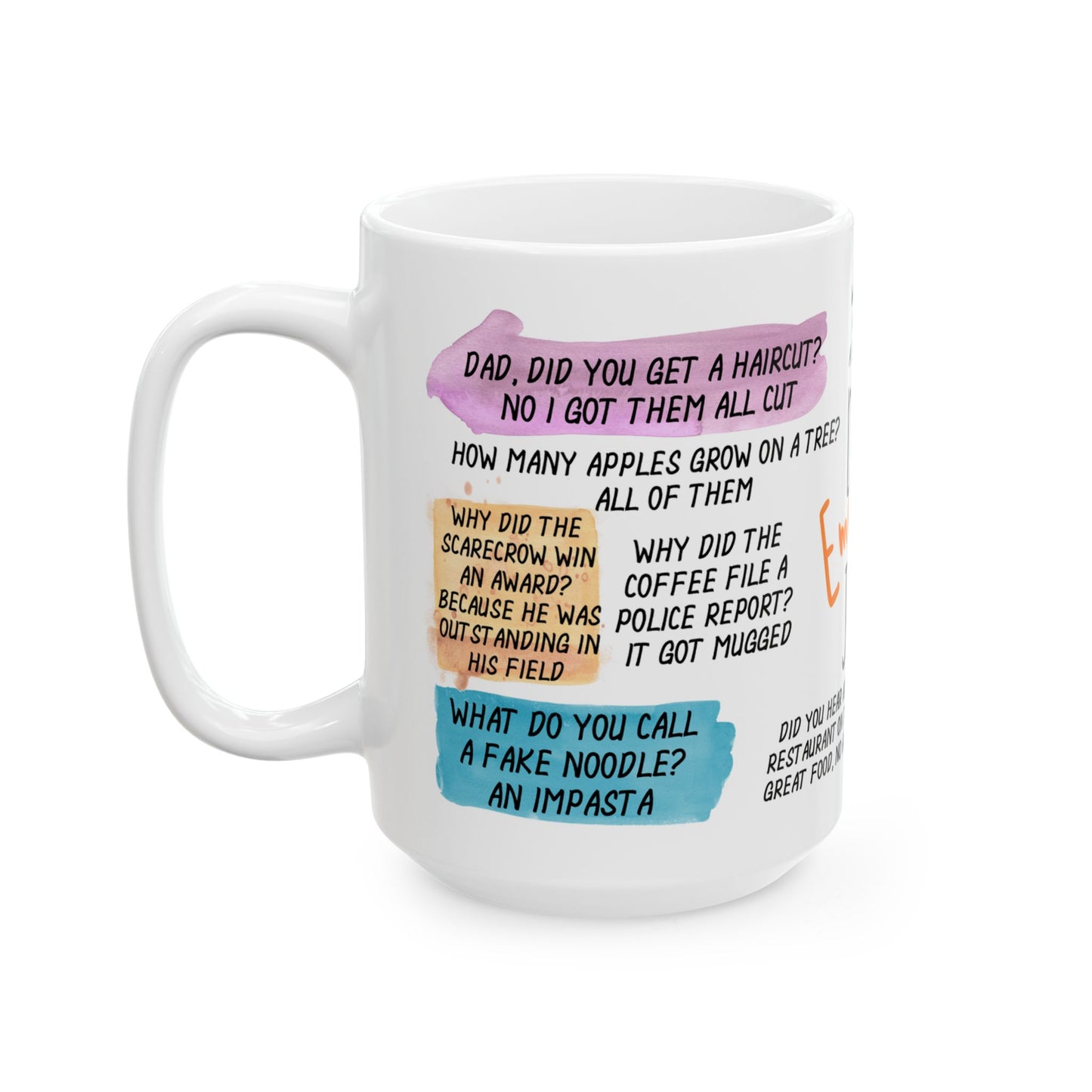 Dad's Emergency Jokes Ceramic Mug, (11oz, 15oz)