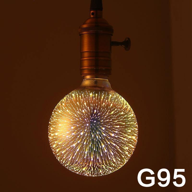 LED Firework Light Bulb Bottle Heart Holiday Lights Novelty Christmas Lamp