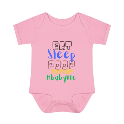 Eat Sleep Poop Repeat #babylife Infant Baby Rib Bodysuit