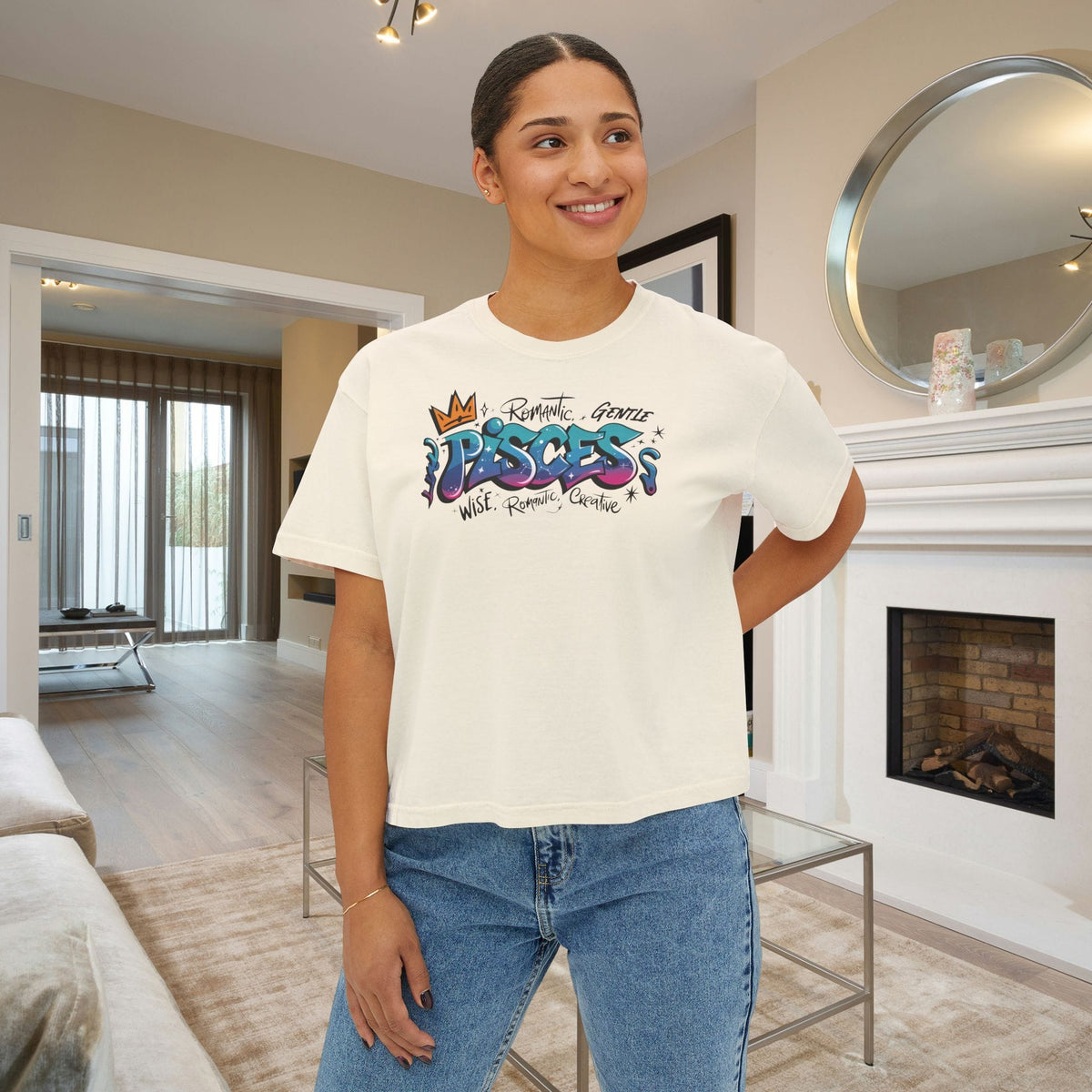 Pisces Street Art Women's Boxy Tee