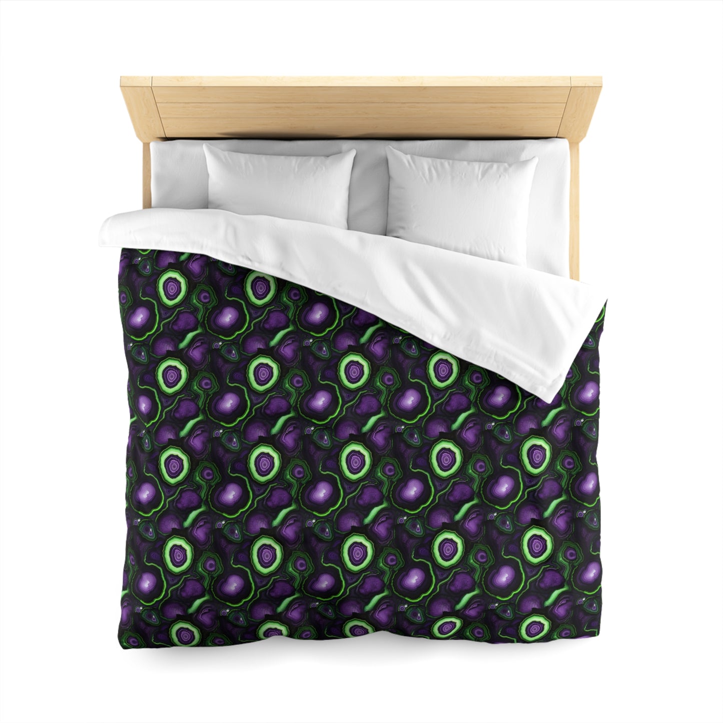 Amethyst & Lime Fracture Microfiber Duvet Cover