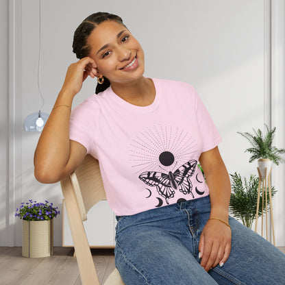 Butterfly w/Sun, Moon, & Stars Adult T-shirt