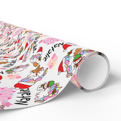 Custom Christmas Unicorn Wrapping Paper