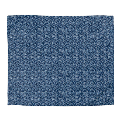 Blue Hexagons Microfiber Duvet Cover