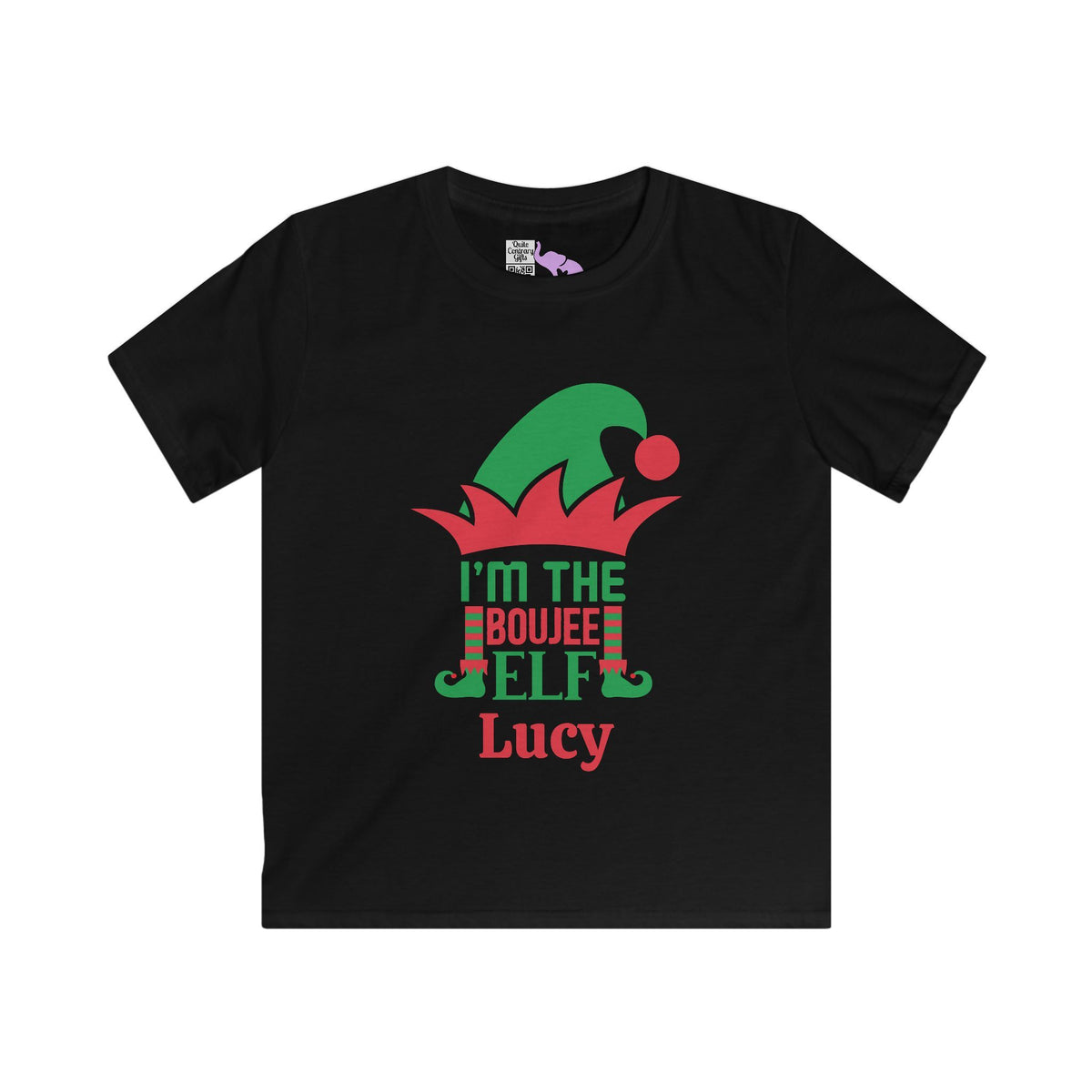 I'm The Boujee Elf Personalized Youth Softstyle Tee